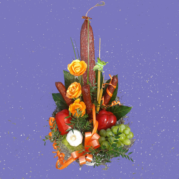 Klobásová kytice Fidoušek