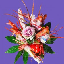 Klobásová kytice s Babybelem, čabajkami, miniviržinkami, fuetem, camembertem a čerstvou zeleninou